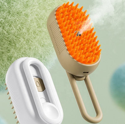 FluffyTouch™ - innowacyjna szczotka 3w1 do pielęgnacji sierści z funkcją sprayu i masażu